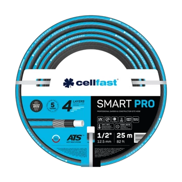 CELLFAST SMART PRO csavarodásmentes tömlő 4 rétegű 1/2" 25m CELLFAST SMART PRO csavarodásmentes tömlő 4 rétegű 1/2" 25m