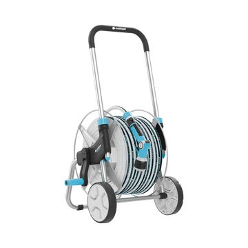 Cellfast Explorer tömlőtartó kocsi 25 m locsolótömlővel és kiegészítőkkel – teljes öntözőszett Cellfast Explorer tömlőtartó kocsi 25 m locsolótömlővel és kiegészítőkkel – teljes öntözőszett