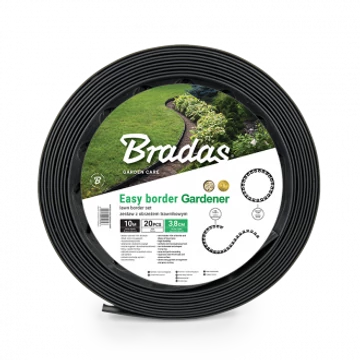 Bradas Easy Border hajlítható ágyásszegély 10 méter fekete szett tüskékkel Bradas Easy Border hajlítható ágyásszegély 10 méter fekete szett tüskékkel