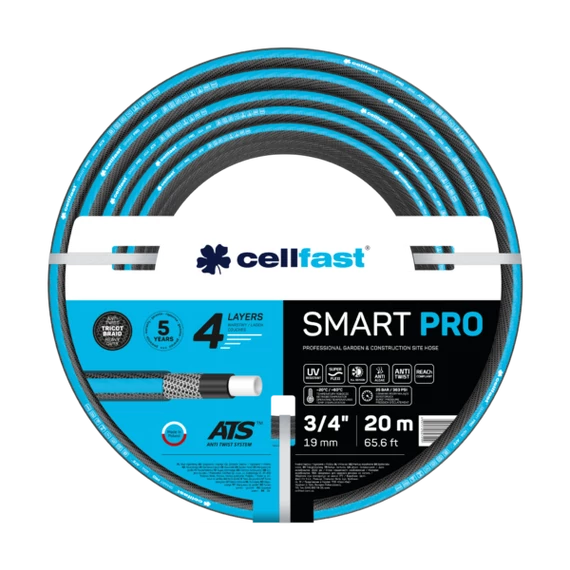 CELLFAST SMART PRO csavarodásmentes tömlő 4 rétegű  3/4&quot; 25 m