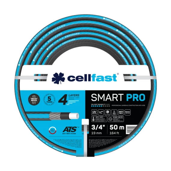 CELLFAST SMART PRO csavarodásmentes tömlő 4 rétegű 3/4&quot; 50 m