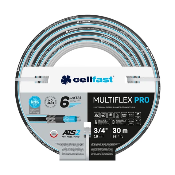 Cellfast Multiflex pro atsv csavarodásmentes tömlő 6 rétegű