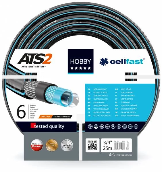 CELLFAST hobby ats csavarodásmentes tömlő 6 rétegű 3/4
